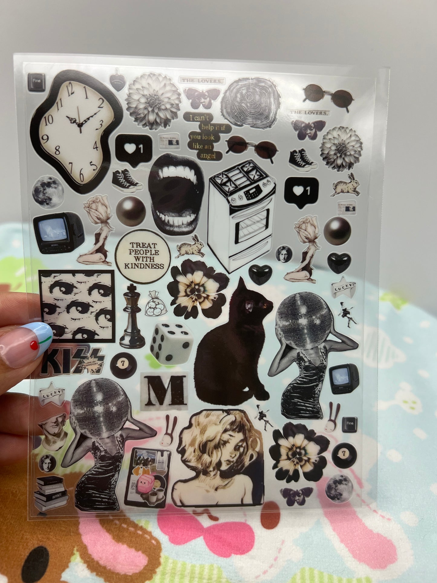 ♡Goth Black Sticker Sheet♡