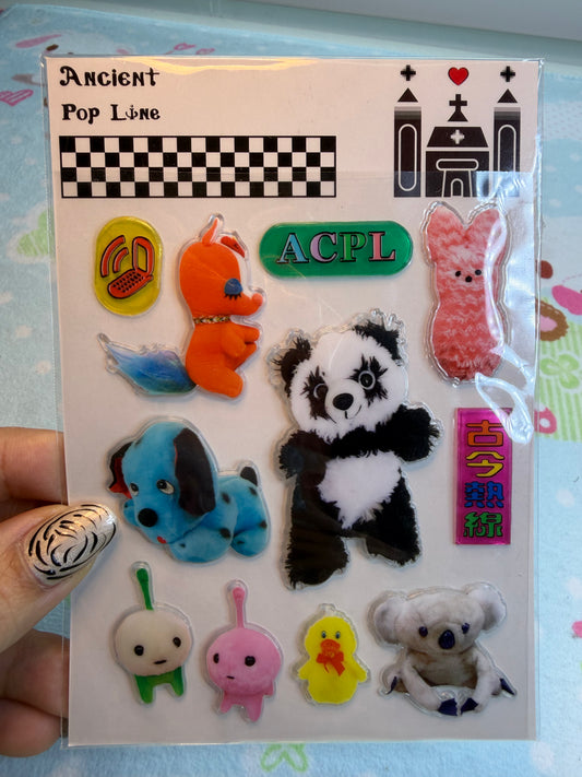 Ancient Pop Line Jelly Sticker Sheet