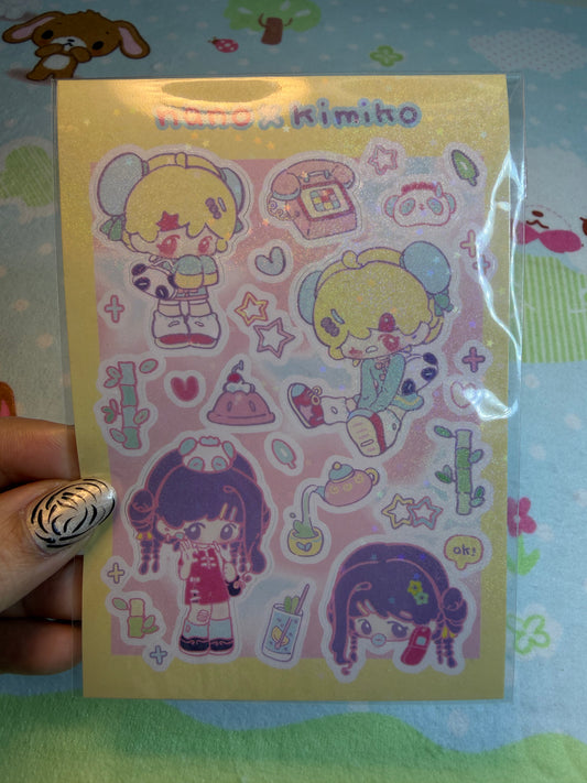Nano x Kimiko Girls Mini Sticker Sheet