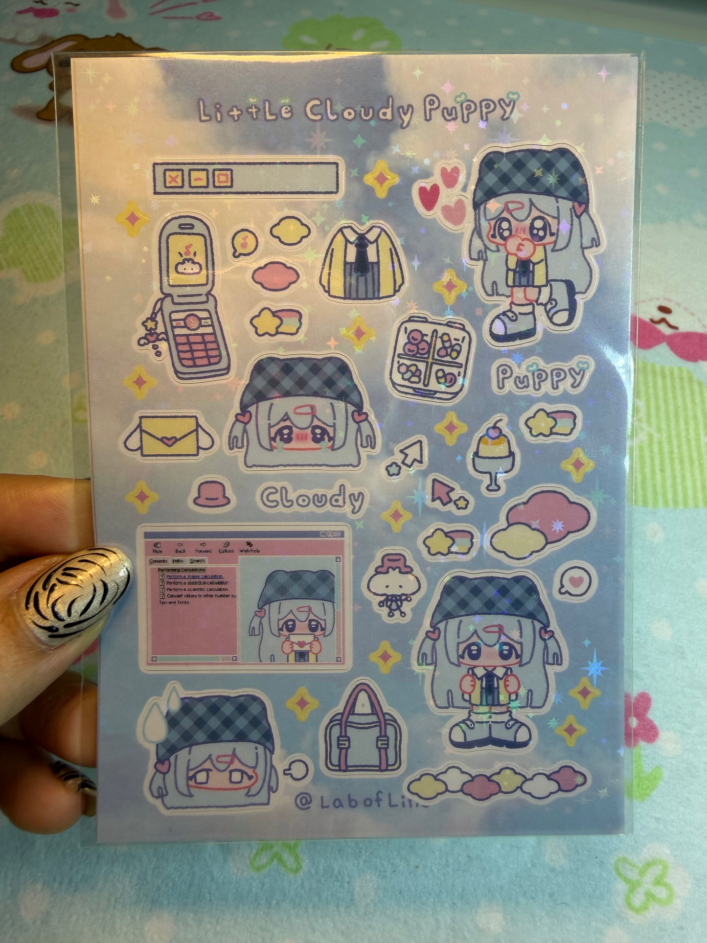 Lab Of Line Little Cloudy Puppy Sticker Sheet