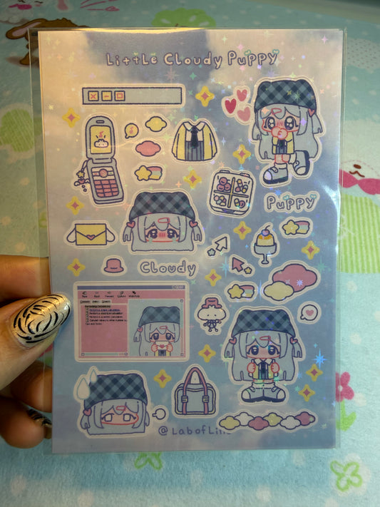 Lab Of Line Little Cloudy Puppy Sticker Sheet