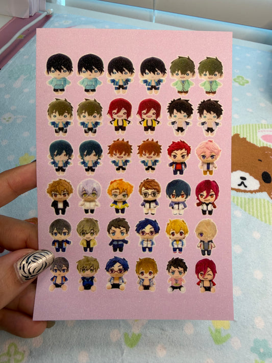 EF Free! (Iwatobi Swim Club) Sticker Sheet