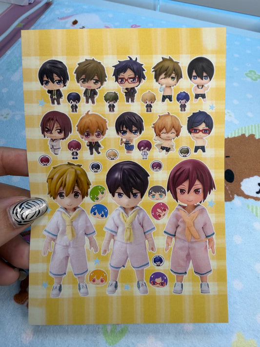 EM Free! (Iwatobi Swim Club) Sticker Sheet