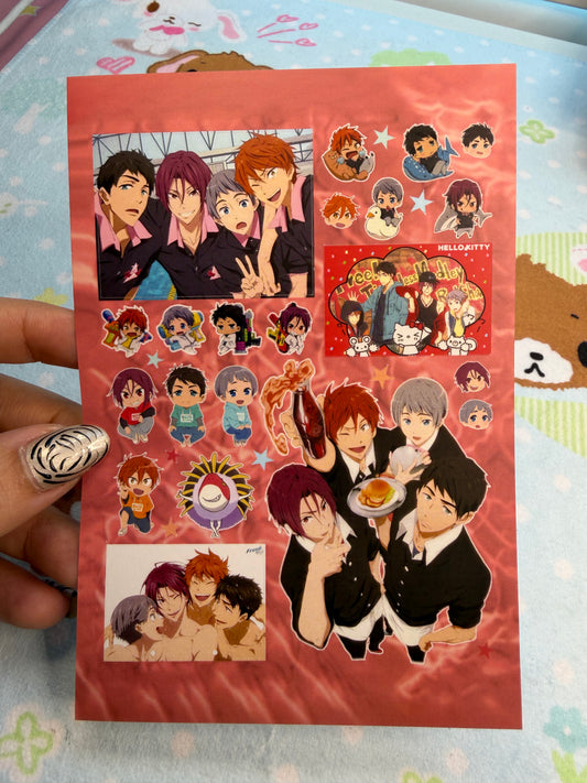 EP Free! (Iwatobi Swim Club) Sticker Sheet