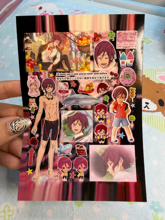ER Free! (Iwatobi Swim Club) Sticker Sheet