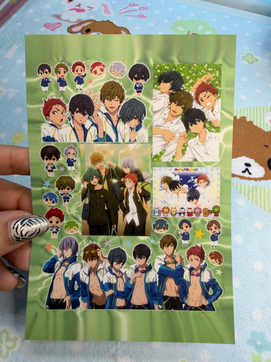 ES Free! (Iwatobi Swim Club) Sticker Sheet