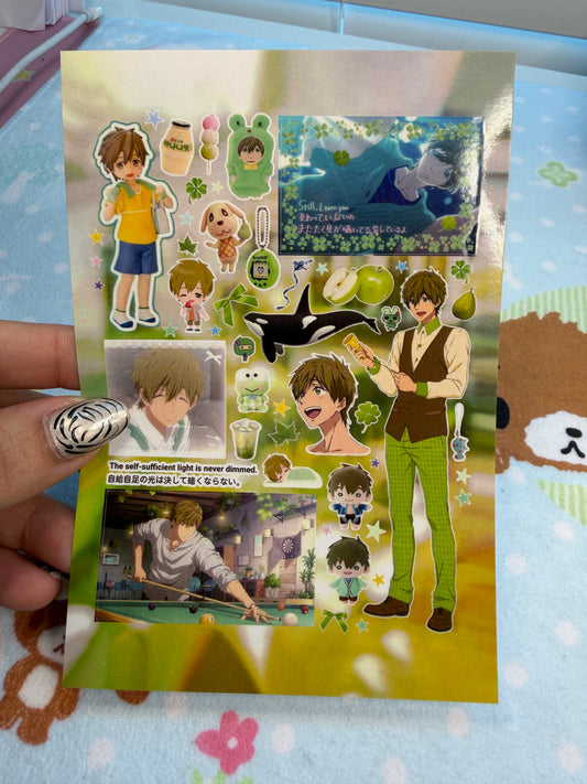 EW Free! (Iwatobi Swim Club) Sticker Sheet