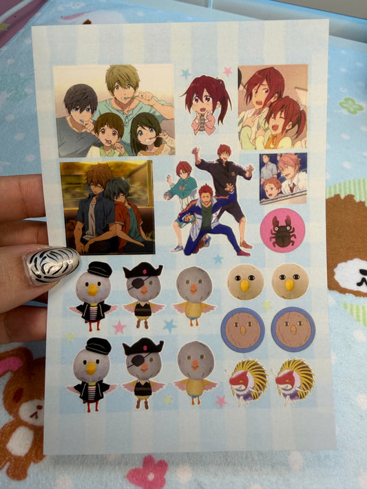 EY Free! (Iwatobi Swim Club) Sticker Sheet