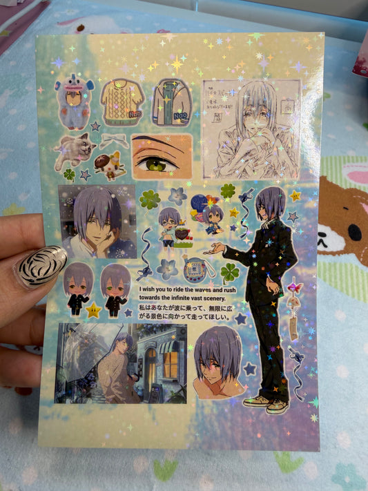 E1 Free! (Iwatobi Swim Club) Sticker Sheet